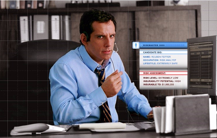 Ben Stiller as an actuary in Along Came Polly